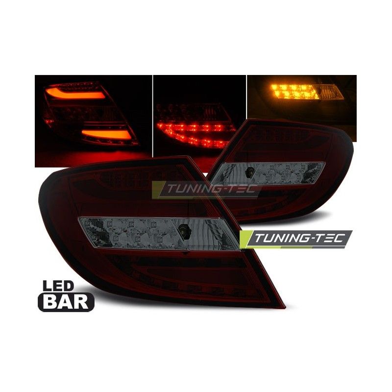 LED BAR TAIL LIGHTS RED SMOKE fits MERCEDES C-KLASA W204 SEDAN 07-10, Classe C W204