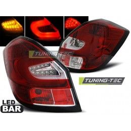 LED BAR TAIL LIGHTS RED WHIE fits SKODA FABIA II 07-06.14, Fabia II 07-15