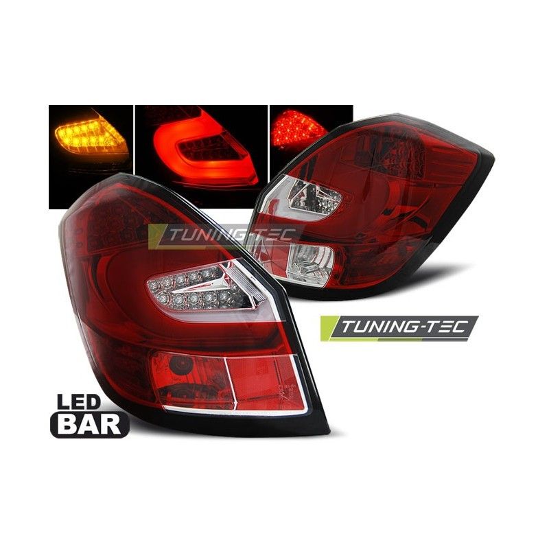 LED BAR TAIL LIGHTS RED WHIE fits SKODA FABIA II 07-06.14, Fabia II 07-15