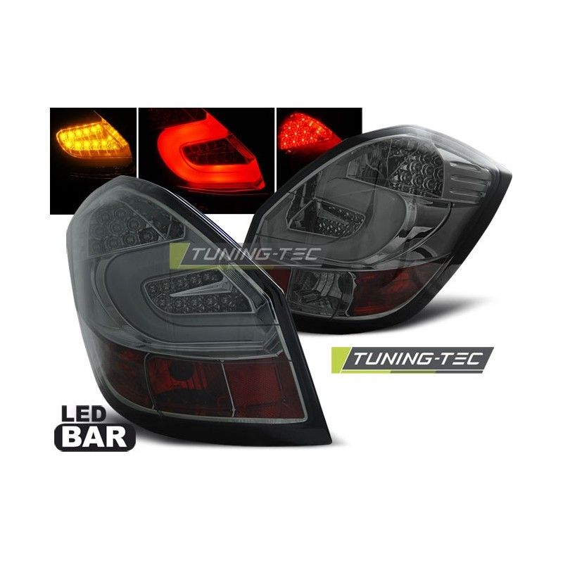 LED BAR TAIL LIGHTS SMOKE fits SKODA FABIA II 07- 06.14, Fabia II 07-15