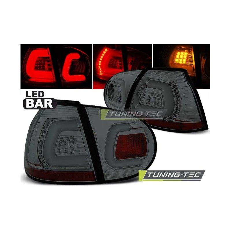 LED BAR TAIL LIGHTS SMOKE fits VW GOLF 5 10.03-09, Golf 5