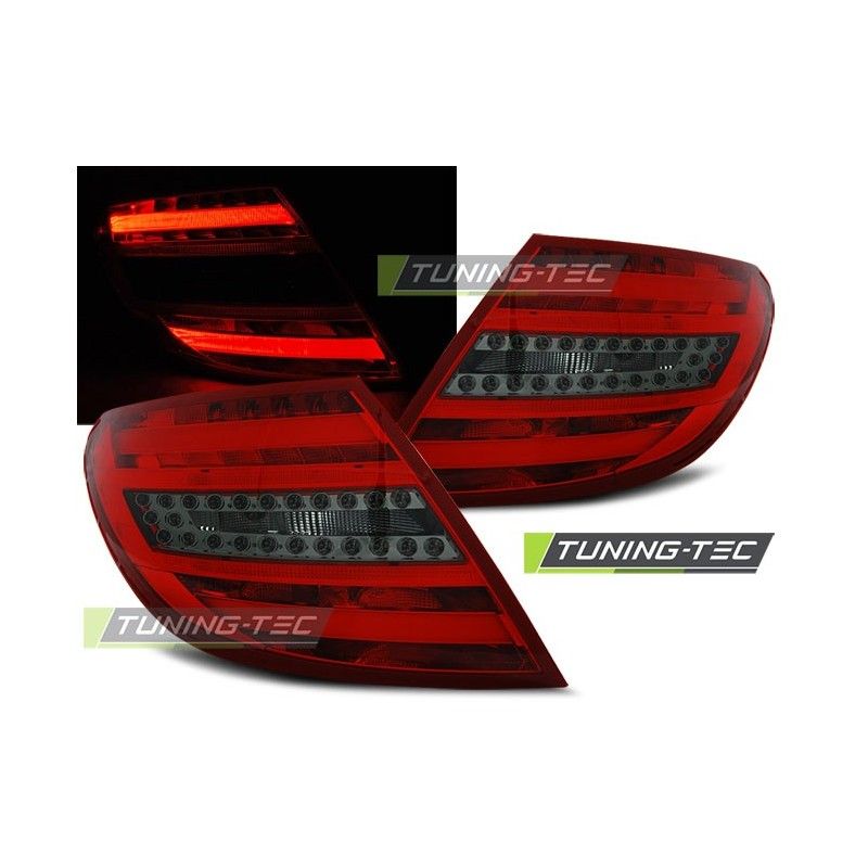 LED BAR TAIL LIGHTS RED SMOKE fits MERCEDES C-KLASA W204 SEDAN 07-10, Classe C W204