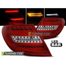 LED BAR TAIL LIGHTS RED WHIE fits MERCEDES C-KLASA W204 SEDAN 07-10, Classe C W204