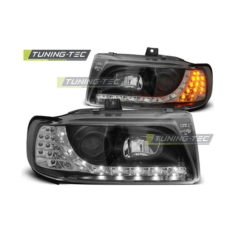 HEADLIGHTS DAYLIGHT BLACK fits SEAT IBIZA/CORDOBA/POLO VARIANT, SEDAN 10.93-08.99, Ibiza 6K 93-02