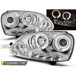 HEADLIGHTS ANGEL EYES CHROME fits VW GOLF 5 10.03-09, Golf 5