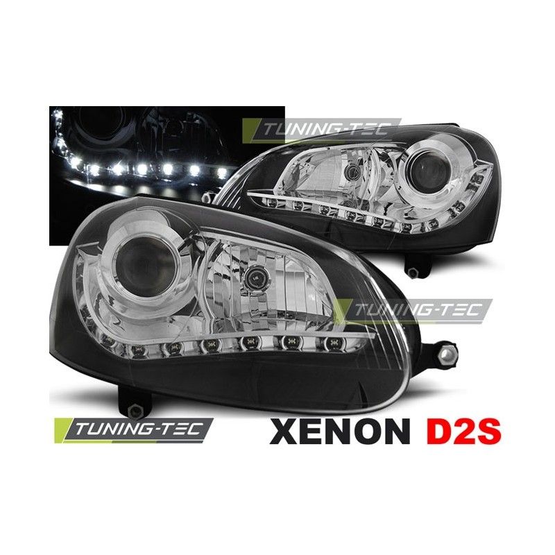 XENON HEADLIGHTS BLACK fits VW GOLF 5, Golf 5