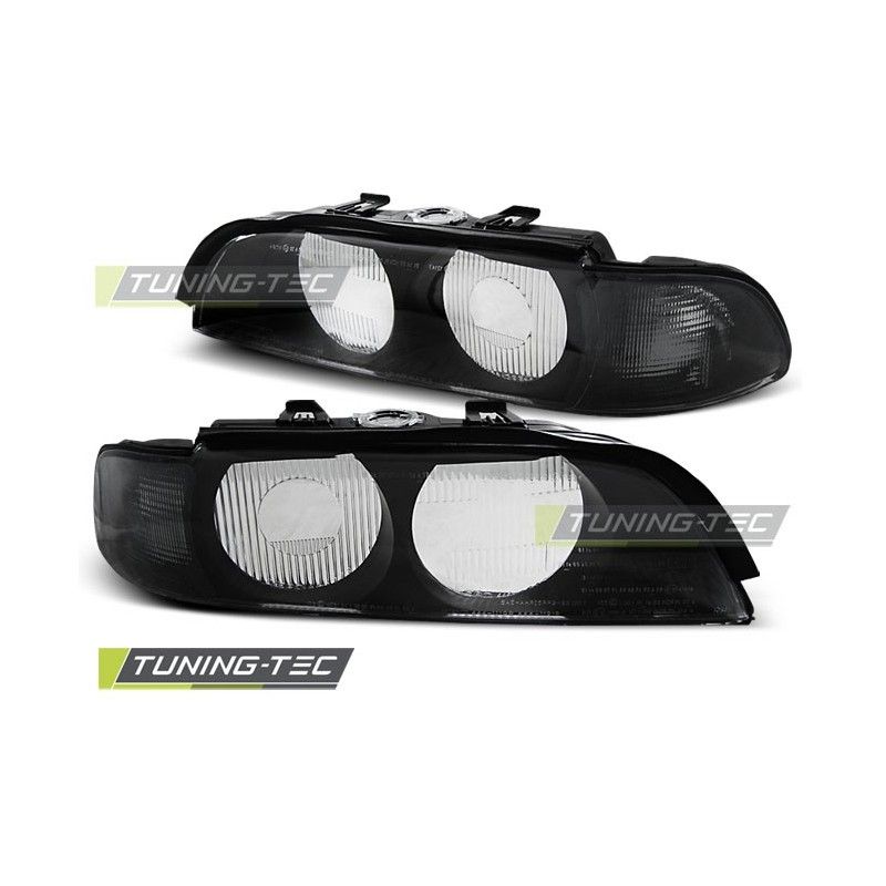 HEADLIGHTS BLACK SMOKE D2S fits BMW E39 95-00, Serie 5 E39