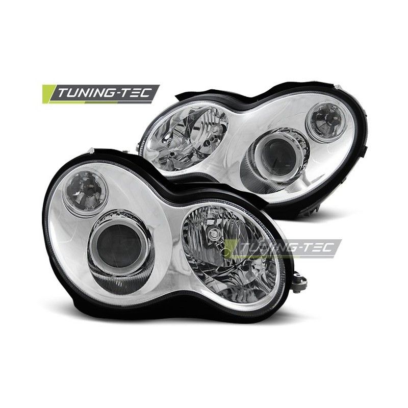 HEADLIGHTS CHROME fits MERCEDES W203 C-KLASA 07.00-03.04, Classe C W203