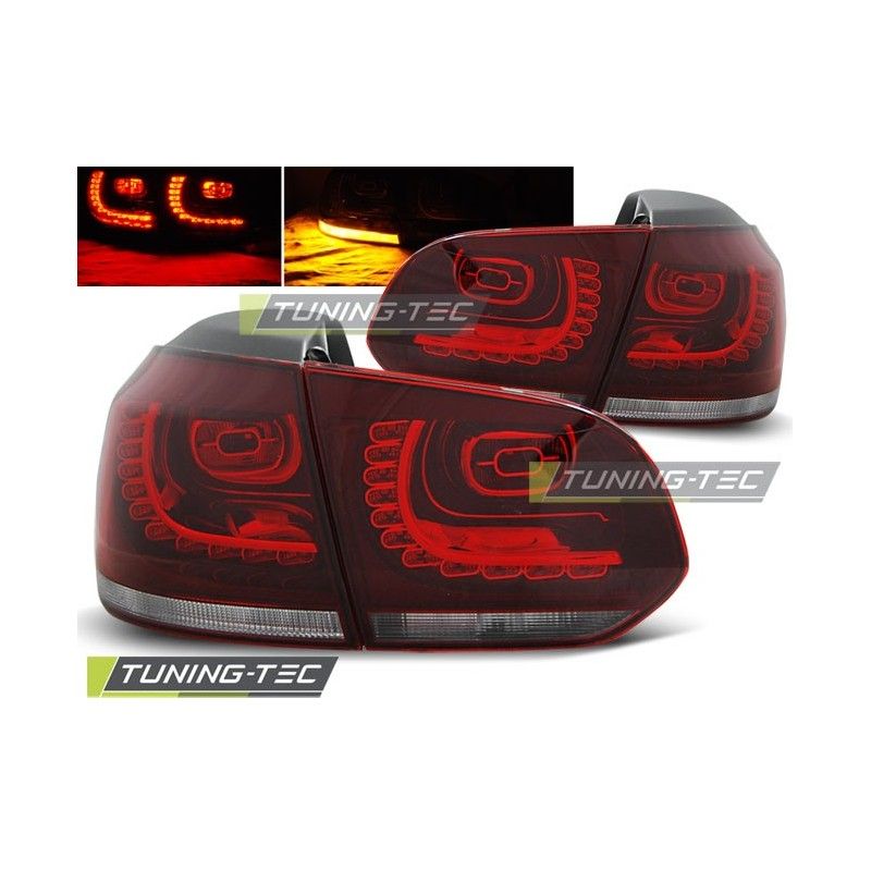 LED TAIL LIGHTS RED WHITE fits VW GOLF 6 10.08-12, Golf 6