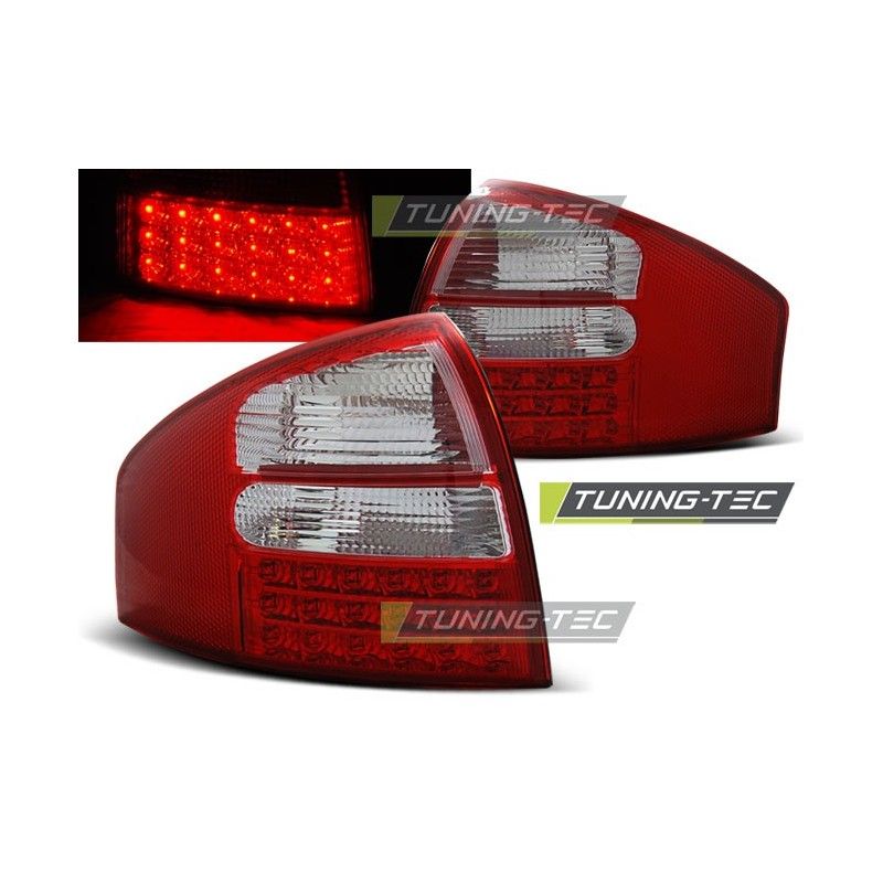 LED TAIL LIGHTS RED WHITE fits AUDI A6 05.97-05.04 SEDAN, A6 4B C5 97-04