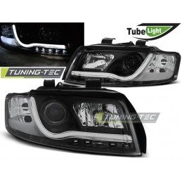 HEADLIGHTS TUBE LIGHT BLACK fits AUDI A4 10.00-10.04, A4 B6 00-05