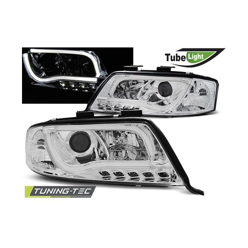 HEADLIGHTS TUBE LIGHT CHROME fits AUDI A6 05.97-05.01, A6 4B C5 97-04 HEADLIGHTS TUBE LIGHT CHROME fits AUDI A6 05.97-05.01, A6 4B C5 97-04