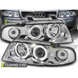 HEADLIGHTS ANGEL EYES CHROME fits AUDI A4 11.94-12.98, A4 B5 94-01