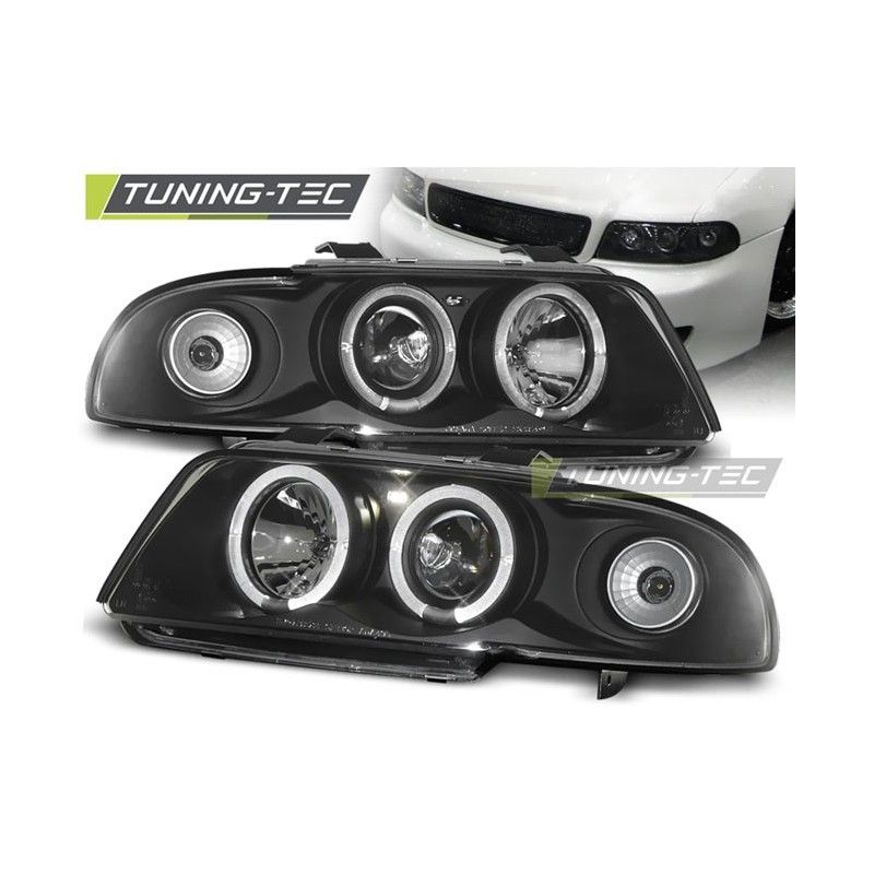 HEADLIGHTS ANGEL EYES BLACK fits AUDI A4 11.94-12.98, A4 B5 94-01