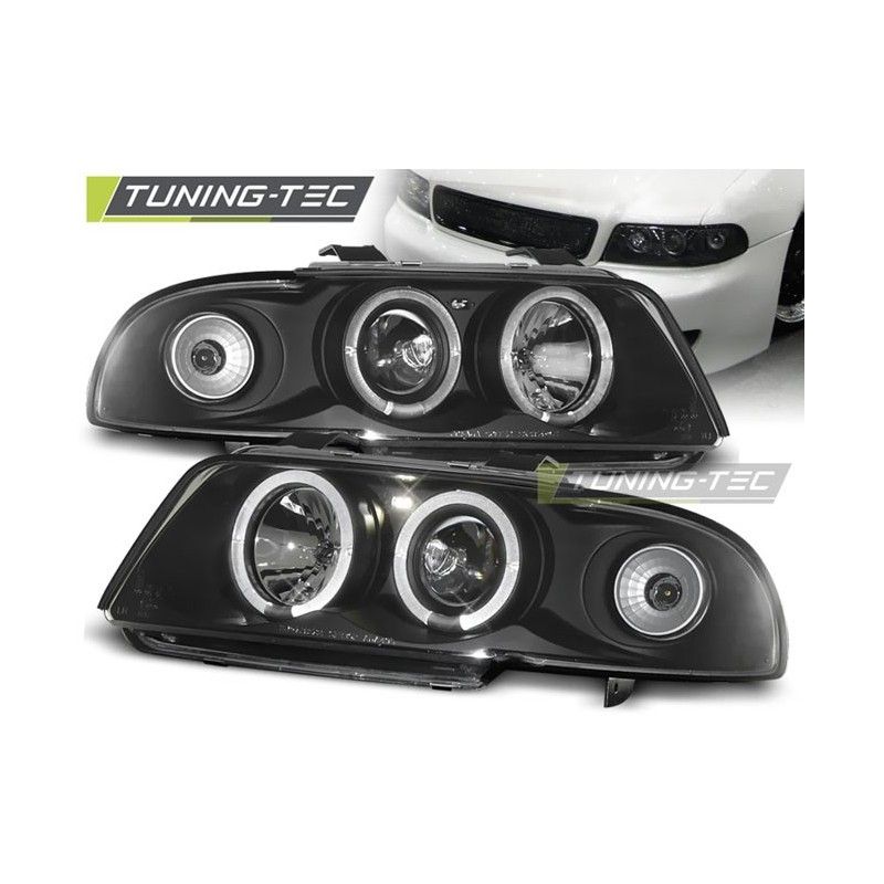 HEADLIGHTS ANGEL EYES BLACK fits AUDI A4 11.94-12.98, A4 B5 94-01