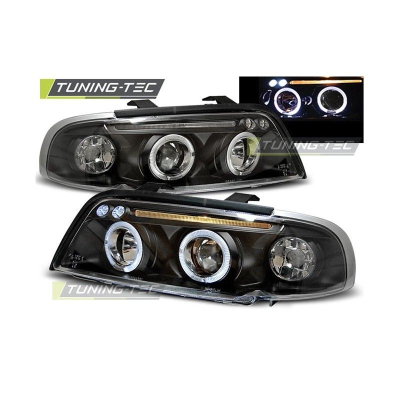 HEADLIGHTS ANGEL EYES BLACK fits AUDI A4 11.94-12.98, A4 B5 94-01