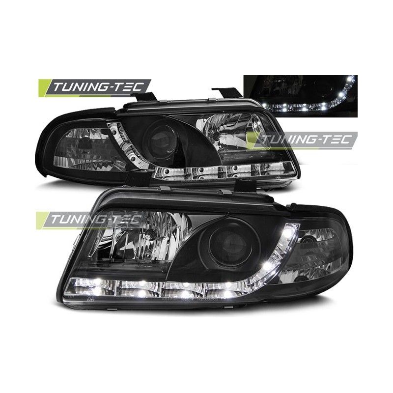 HEADLIGHTS DAYLIGHT BLACK fits AUDI A4 01.99-09.00, A4 B5 94-01 HEADLIGHTS DAYLIGHT BLACK fits AUDI A4 01.99-09.00, A4 B5 94-01