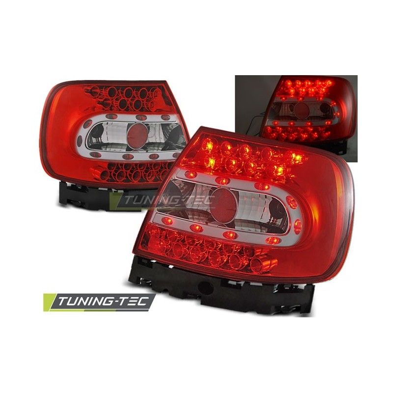 LED TAIL LIGHTS RED WHITE fits AUDI A4 B5 11.94-10.00, A4 B5 94-01