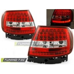LED TAIL LIGHTS RED WHITE fits AUDI A4 11.94-09.00, A4 B5 94-01