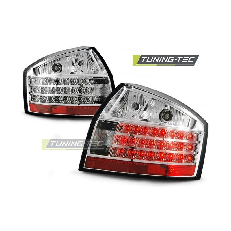 LED TAIL LIGHTS CHROME fits AUDI A4 10.00-10.04, A4 B6 00-05