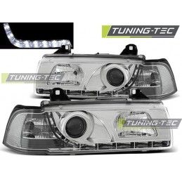 HEADLIGHTS DAYLIGHT CHROME fits BMW E36 12.90-08.99, Eclairage Bmw