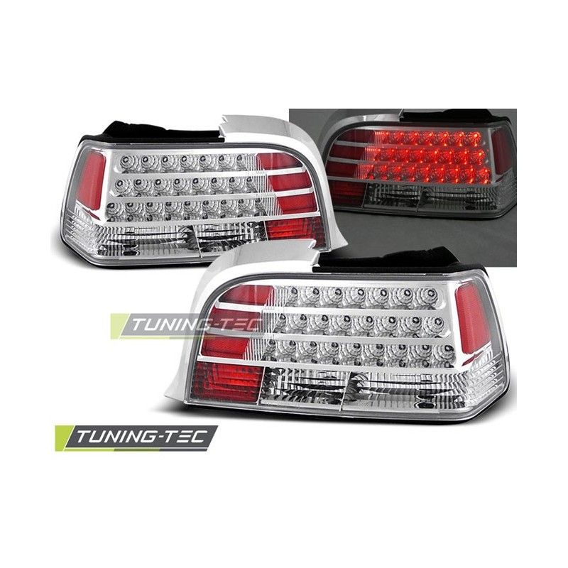 LED TAIL LIGHTS CHROME fits BMW E36 12.90-08.99 COUPE, Serie 3 E36 Coupé/Cab