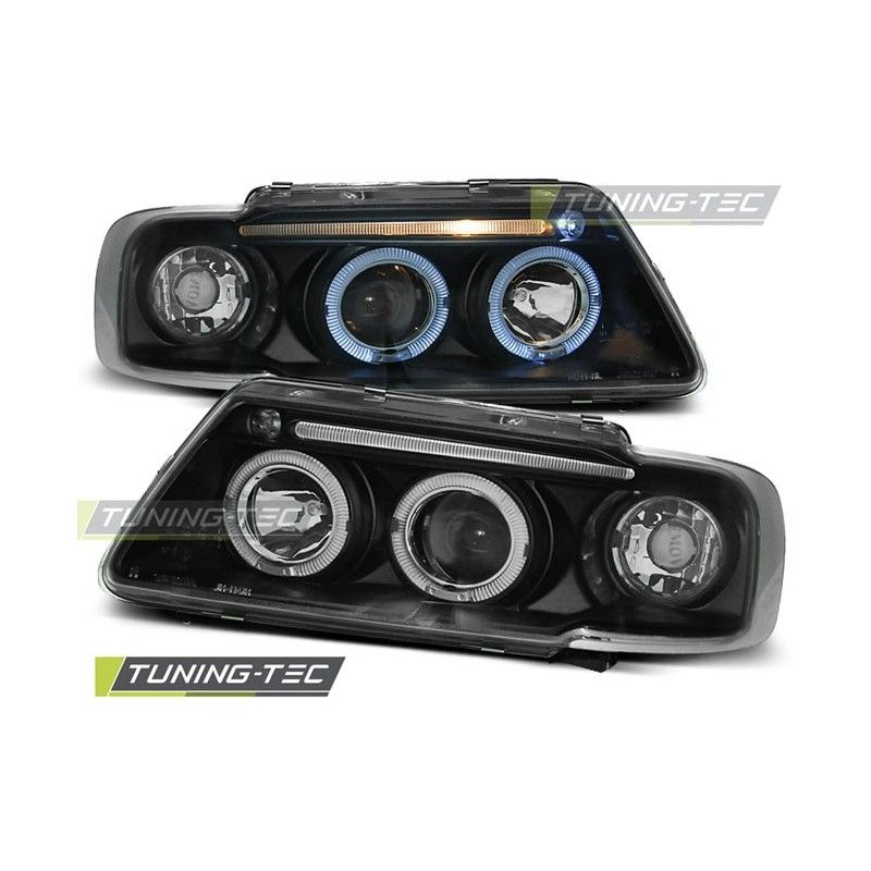 HEADLIGHTS ANGEL EYES BLACK fits AUDI A3 8L 08.96-08.00, A3 8L 96-03