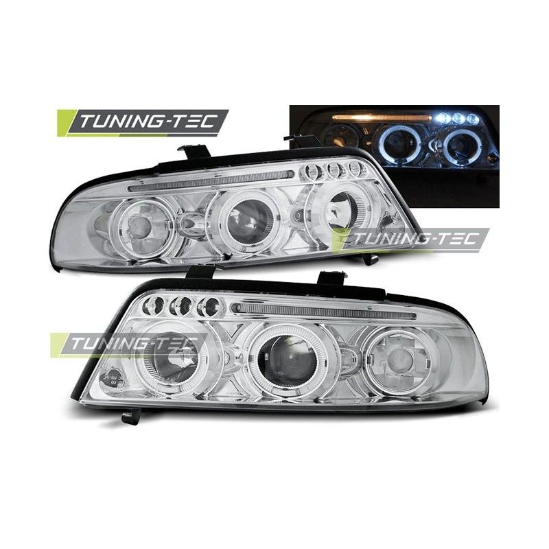 HEADLIGHTS ANGEL EYES CHROME fits AUDI A4 01.99-09.00, A4 B5 94-01 HEADLIGHTS ANGEL EYES CHROME fits AUDI A4 01.99-09.00, A4 B5 94-01