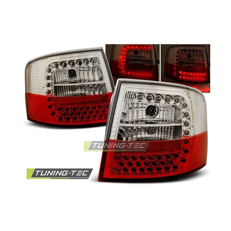 LED TAIL LIGHTS RED WHITE fits AUDI A6 05.97-05.04 AVANT, A6 4B C5 97-04