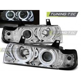 HEADLIGHTS ANGEL EYES CCFL CHROME fits BMW E36 12.90-08.99 S/C/T , Eclairage Bmw