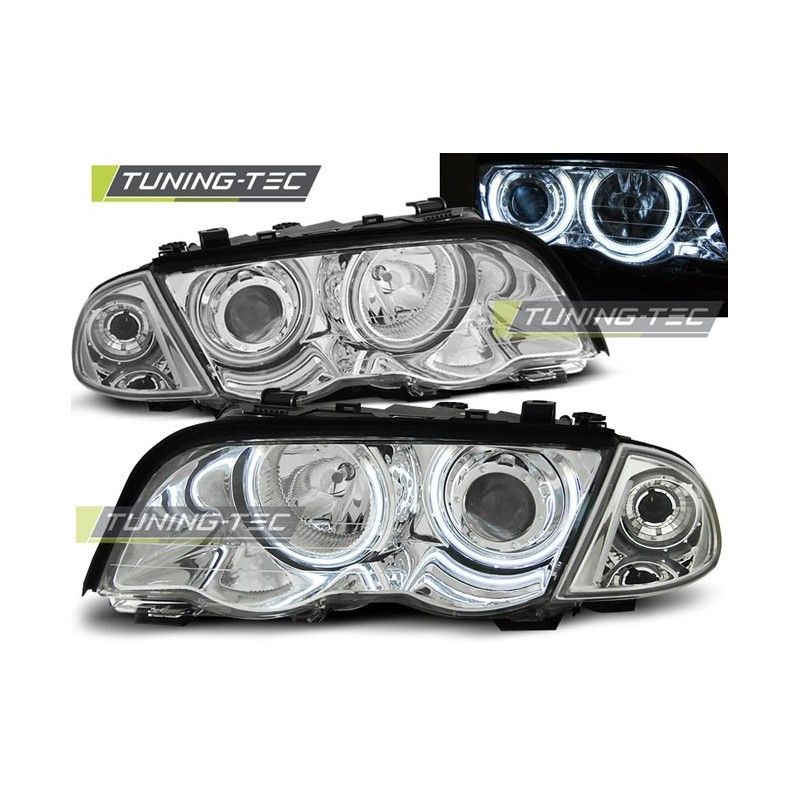 HEADLIGHTS ANGEL EYES CCFL CHROME fits BMW E46 05.98-08.01 S/T , Serie 3 E46 Berline/Touring