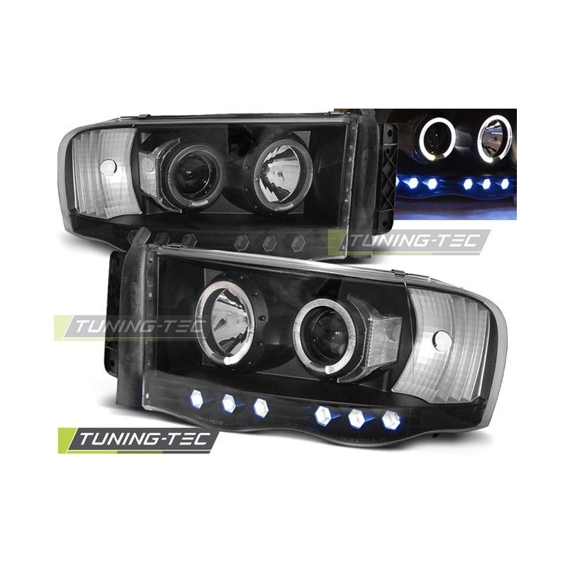 DODGE RAM 02-06 ANGEL EYES BLACK, Eclairage Dodge