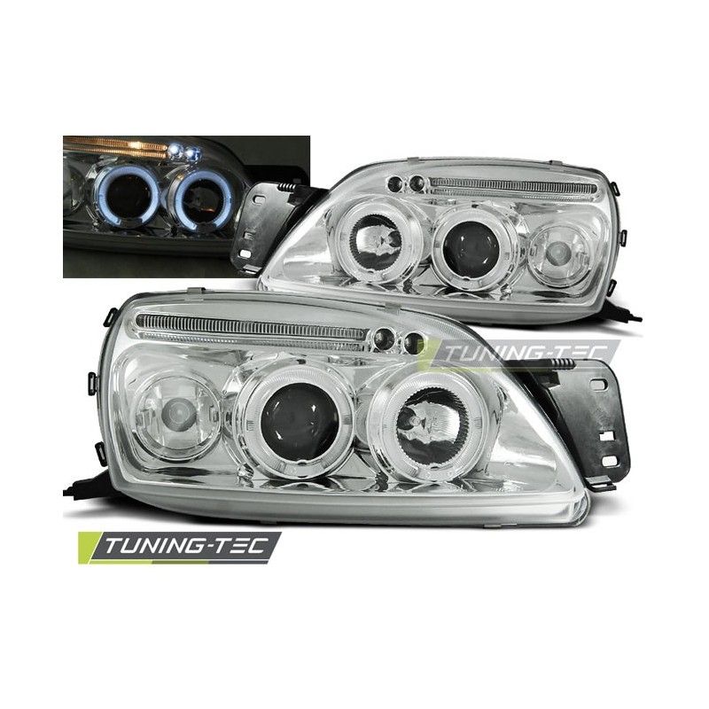 FORD FIESTA MK5 09.99-04.02 ANGEL EYES CHROME, Eclairage Ford