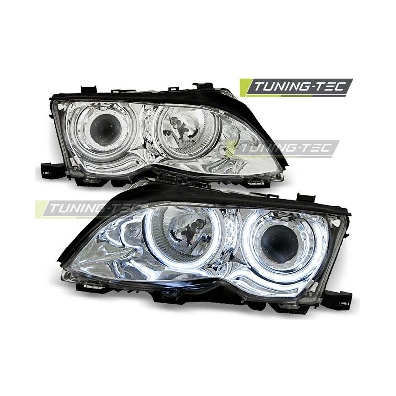 HEADLIGHTS ANGEL EYES CCFL CHROME fits BMW E46 09.01-03.05, Eclairage Bmw