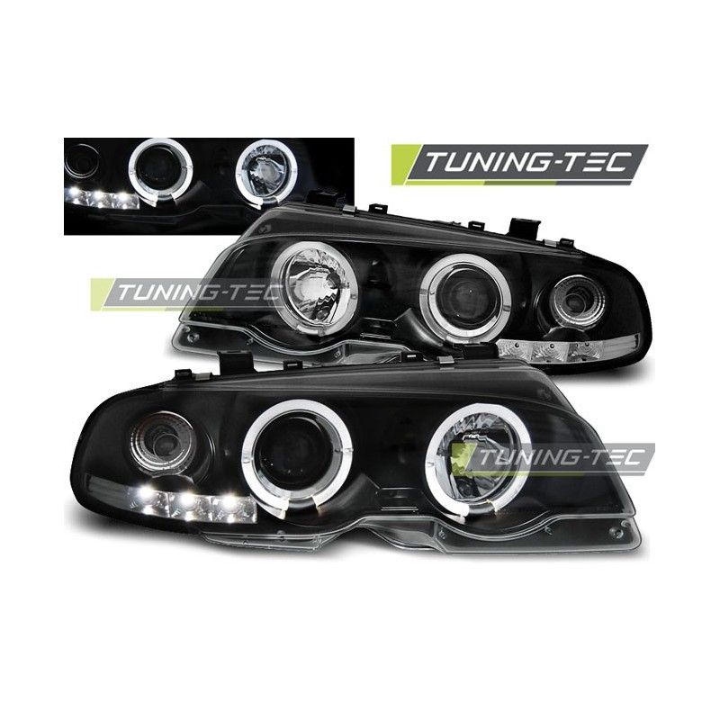 HEADLIGHTS ANGEL EYES BLACK fits BMW E46 04.99-03.03 COUPE, Serie 3 E46 Coupé/Cab