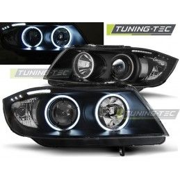 HEADLIGHTS ANGEL EYES CCFL BLACK fits BMW E90/E91 03.05-08.08, Serie 3 E90/E91