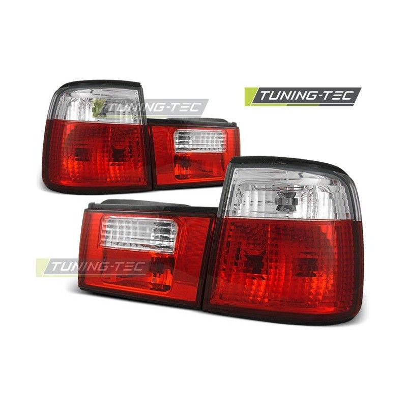 TAIL LIGHTS RED WHITE fits BMW E34 02.88-12.95, Serie 5 E34