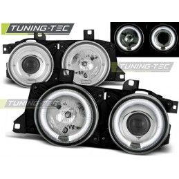 HEADLIGHTS ANGEL EYES CHROME fits BMW E32/E3, Serie 5 E34