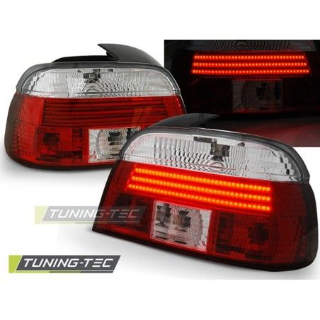 LED BAR TAIL LIGHTS RED WHIE fits BMW E39 09.95-08.00, Serie 5 E39