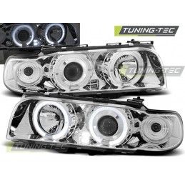 HEADLIGHTS ANGEL EYES CHROME fits BMW E38 06.94 - 08.98, Serie 7 E38 