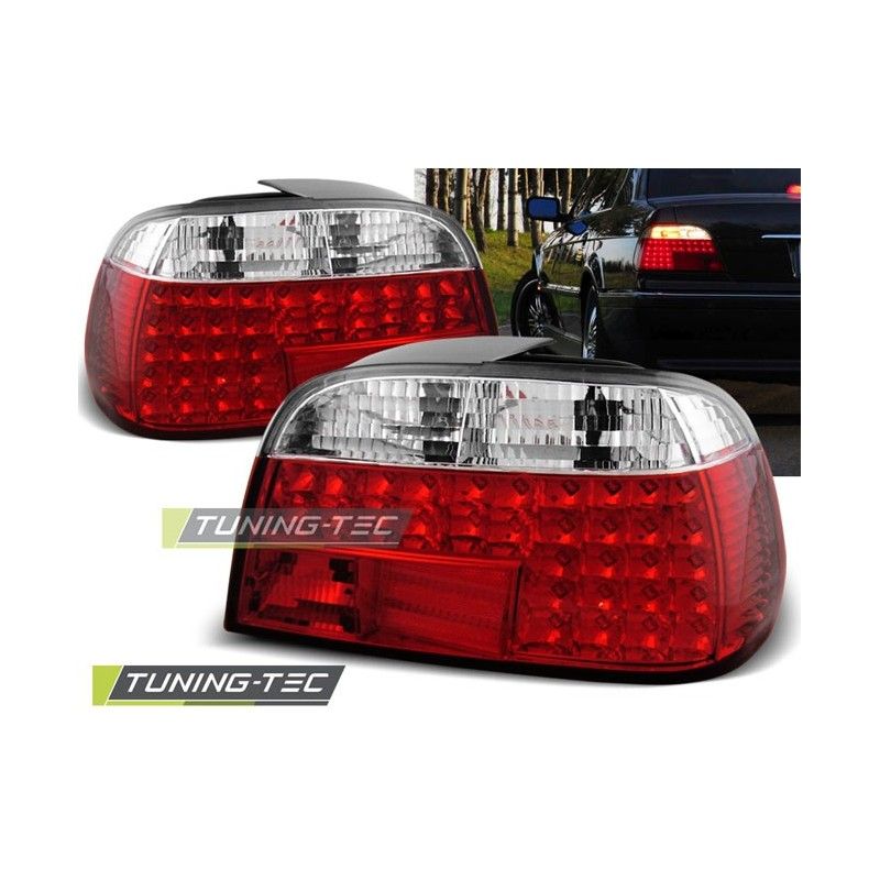 LED TAIL LIGHTS RED WHITE fits BMW E38 06.94-07.01, Serie 7 E38 