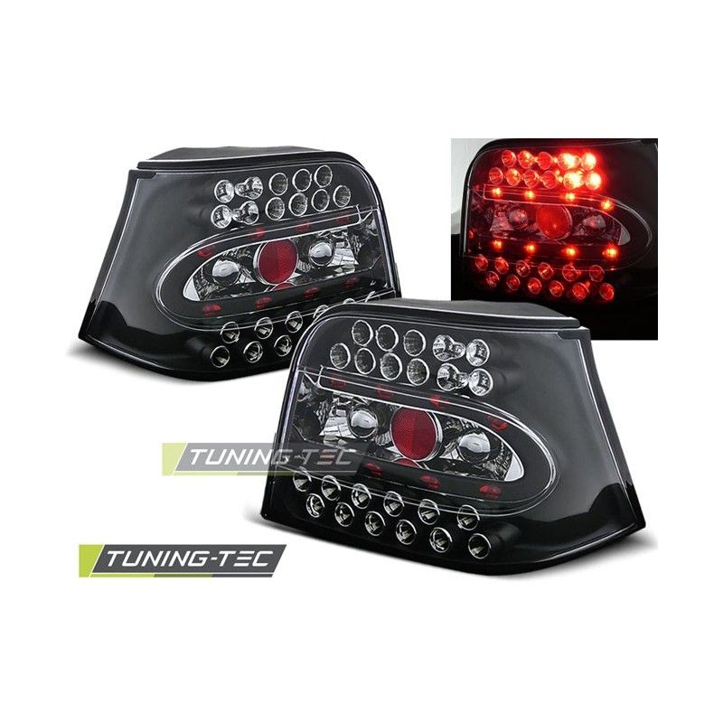 LED TAIL LIGHTS BLACK fits VW GOLF 4 09.97-09.03, Golf 4