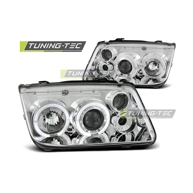 HEADLIGHTS ANGEL EYES CHROME fits VW BORA 09.98-07.05, Eclairage Volkswagen