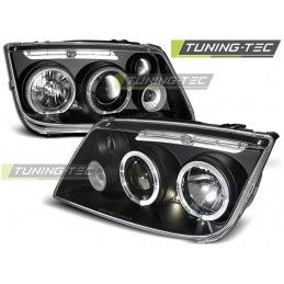 HEADLIGHTS ANGEL EYES BLACK fits VW BORA 09.98-07.05, Eclairage Volkswagen