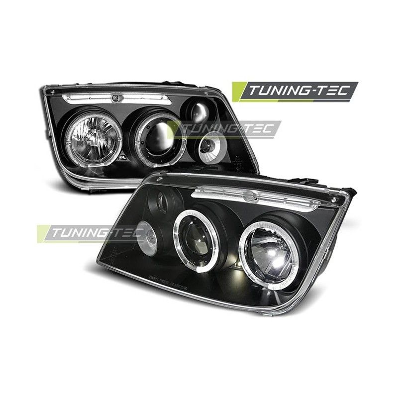 HEADLIGHTS ANGEL EYES BLACK fits VW BORA 09.98-07.05, Eclairage Volkswagen