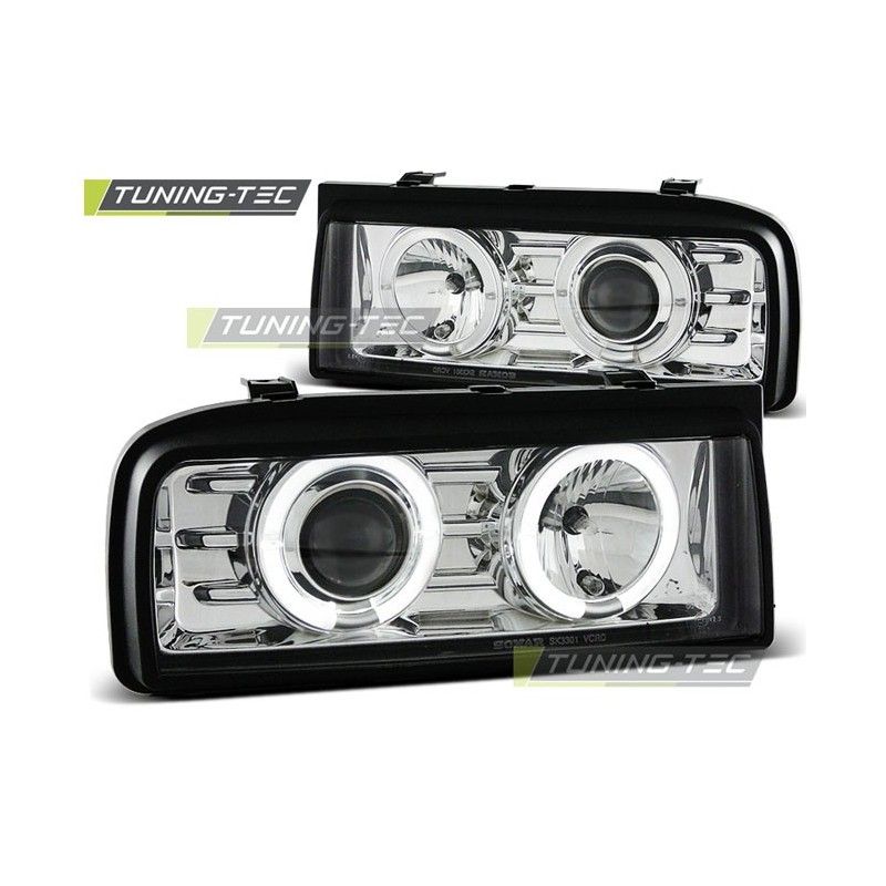 HEADLIGHTS ANGEL EYES CHROME fits VW CORRADO 88-95, Eclairage Volkswagen