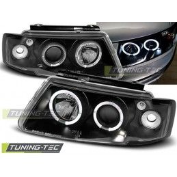 HEADLIGHTS ANGEL EYES BLACK fits VW PASSAT B5 3B 11.96-08.00, Passat B5 96-05