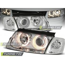 HEADLIGHTS ANGEL EYES CHROME fits VW PASSAT B5 3B 11.96-08.00, Passat B5 96-05