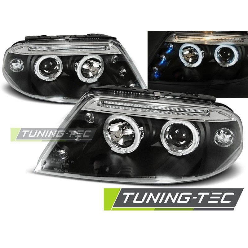 HEADLIGHTS ANGEL EYES BLACK fits VW PASSAT 3BG 09.00-03.05, Passat B5 96-05 HEADLIGHTS ANGEL EYES BLACK fits VW PASSAT 3BG 09.00-03.05, Passat B5 96-05
