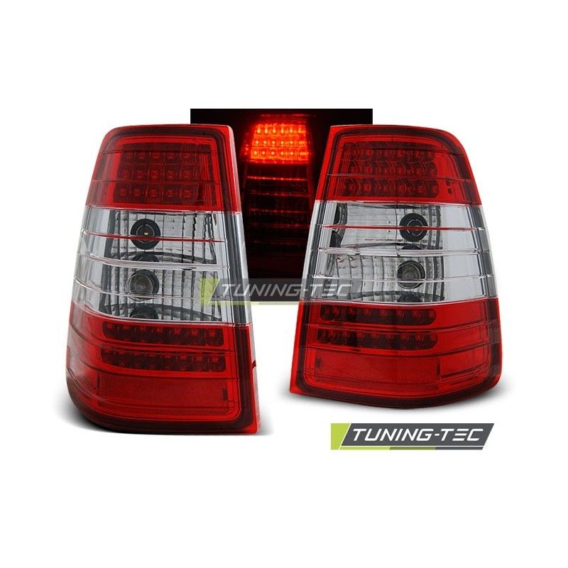 LED TAIL LIGHTS RED WHITE fits MERCEDES W124 E-KLASA KOMBI 09.85-95, Classe E W124